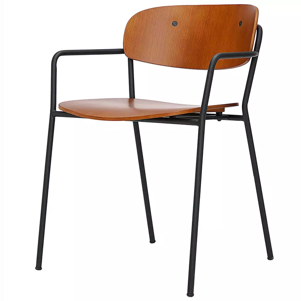 Стул на железных ножках Chair Space Arrangement с подлокотниками