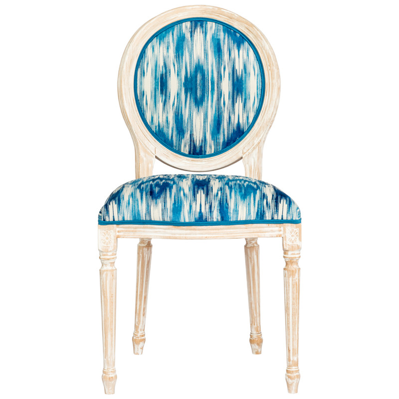 Стул с голубым узором Ikat Pattern