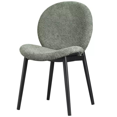 Стул с круглой мягкой спинкой и сиденьем из буклированной ткани Comfortable Fit