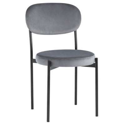 Стул с круглым сиденьем на металлическом основании ALFIE CHAIR Grey