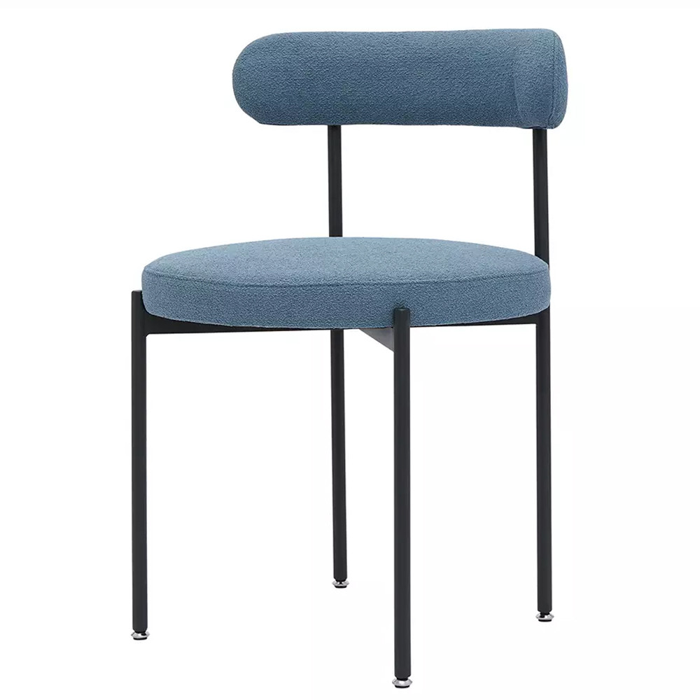 Стул с мягкой закругленной спинкой и сиденьем Alfie Chair Boucle