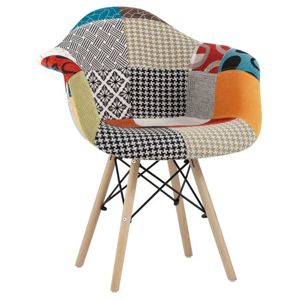 Стул с обивкой в стиле Patchwork