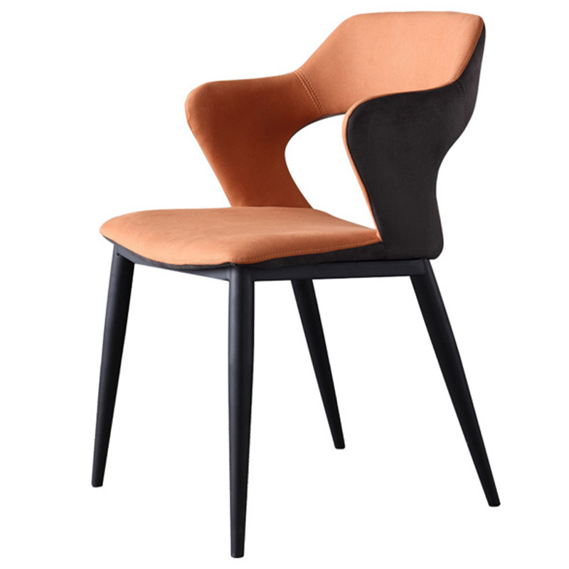Стул с открытой спинкой Obrien Chair Orange and Grey Оранжевый и Серый