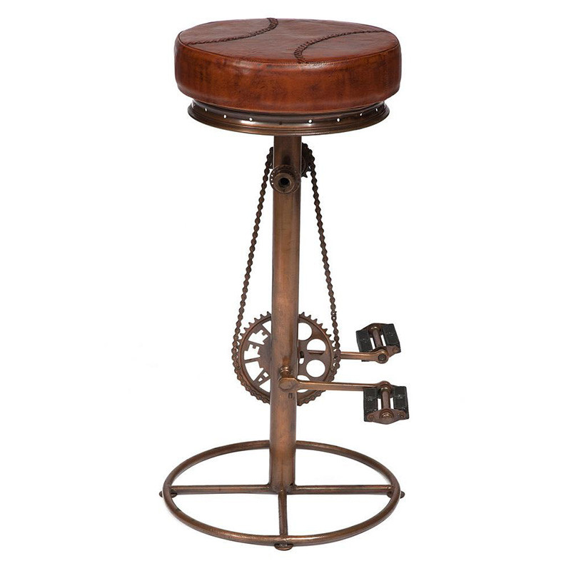 Стул с педалями от велосипеда Buffalo Leather Industrial Chair