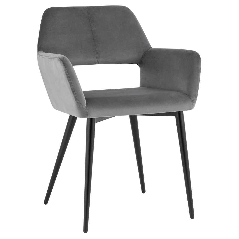 Стул с подлокотниками серый NEASAN STOOL