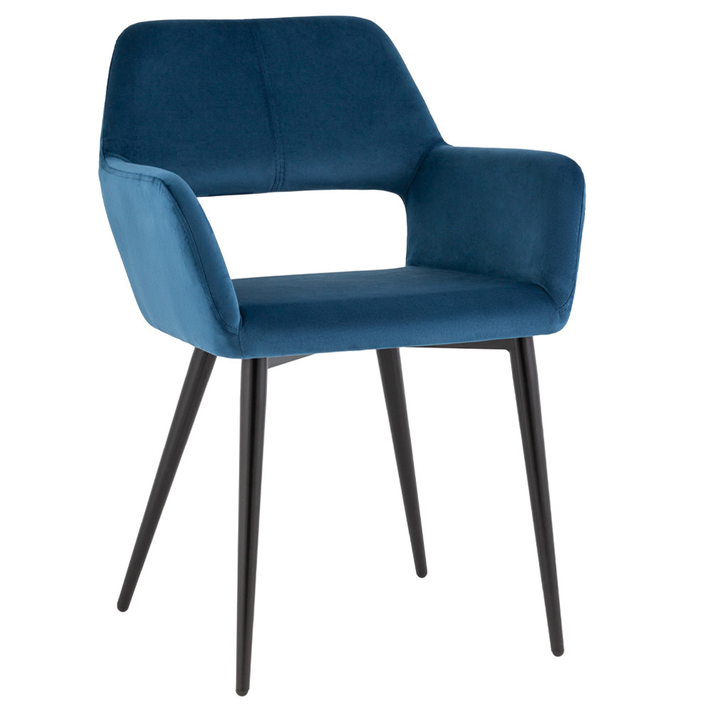 Стул с подлокотниками синий NEASAN STOOL