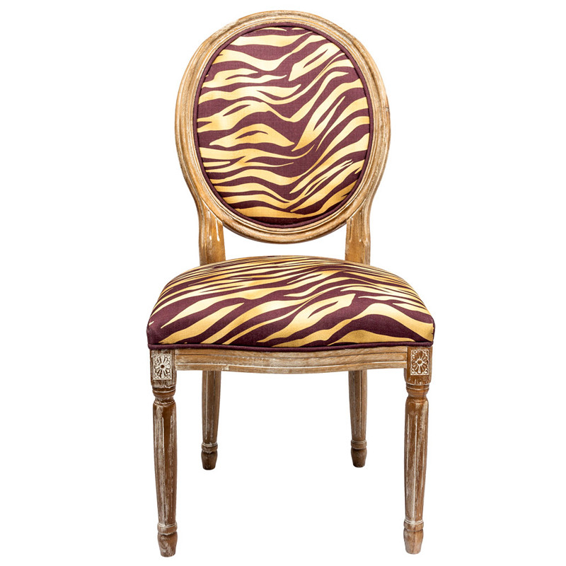 Стул с принтом Зебра Wild animals Red