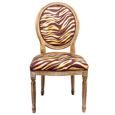 Стул с принтом Зебра Wild animals Red