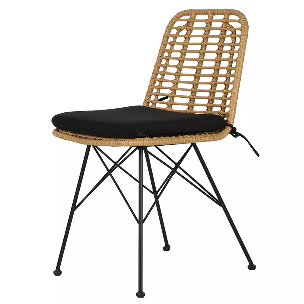 Стул с ротанговым плетением Wicker Stool без подлокотников