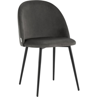 Стул Серый Велюр Miruna Leaf Chair