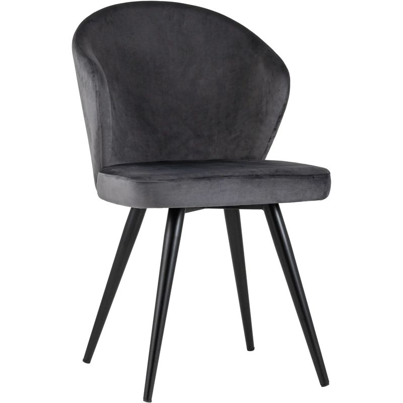 Стул Темно-Серый Бархат Volante Chair