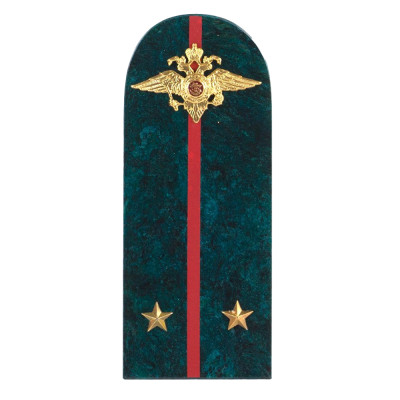 Сувенир Погон МВД из натурального камня змеевик Souvenir Epaulets