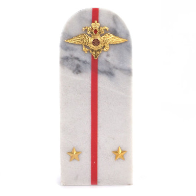Сувенир Погон МВД из натурального камня мрамор Souvenir Epaulets