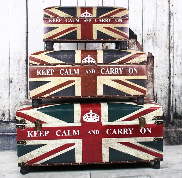Сундук Union Jack Leather "Keep calm and..."