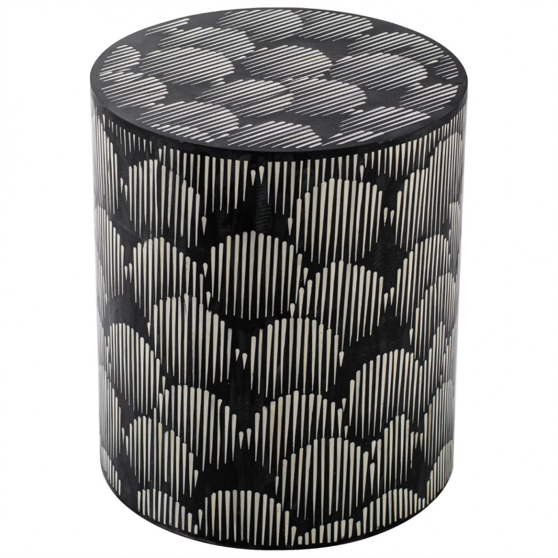 Табурет Black&white Indian Bone Inlay stool