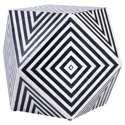 Табурет Geometric Cube Table Инкрустация кость