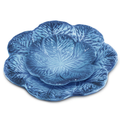Тарелка Abhika PLATE LEAF CABBAGE Blue