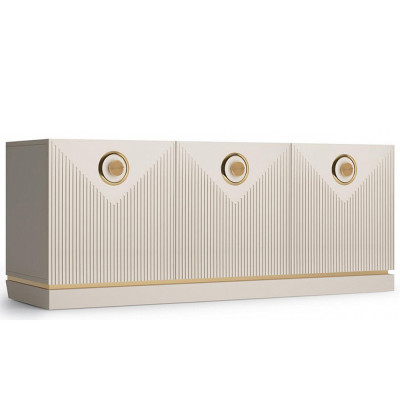 ТВ-тумба с 3-мя фактурными дверцами Satin Furniture