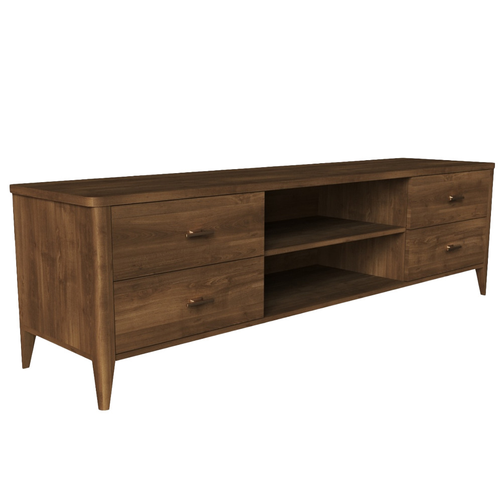 ТВ-тумба с 4-мя ящиками и полками из массива бука Tasteful Furniture