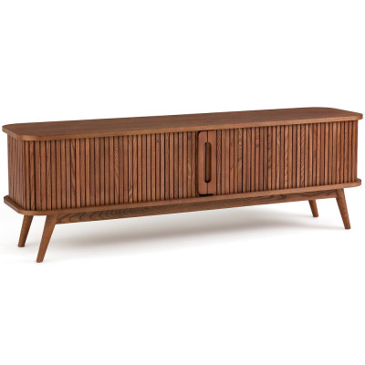 ТВ-тумба с двумя раздвижными дверцами Toinette Brown TV Stand