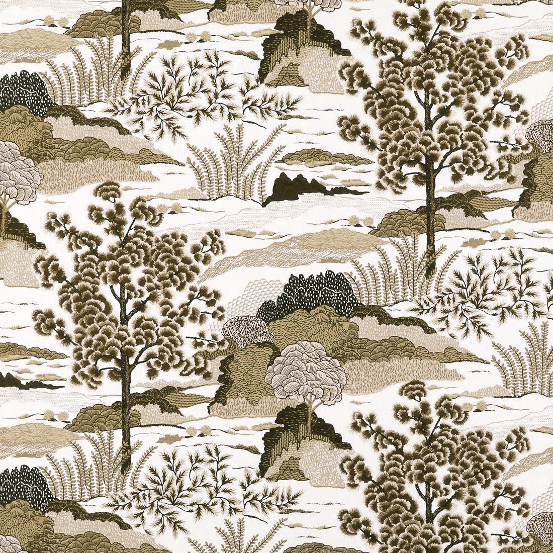 Ткань Velours landscape Beige пейзах N 1190