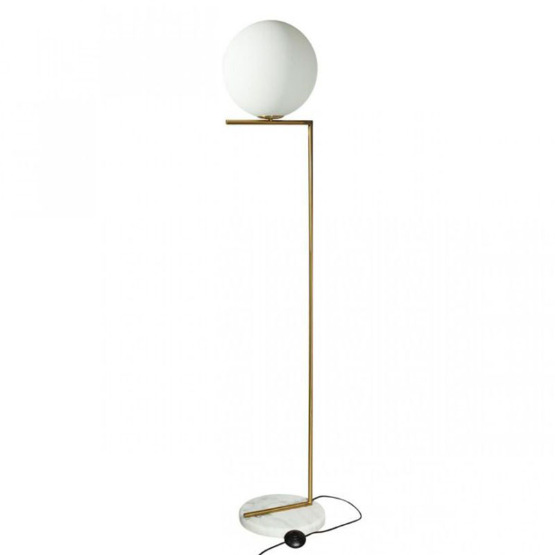 Торшер Flos IC Lights Gold c мраморным основанием