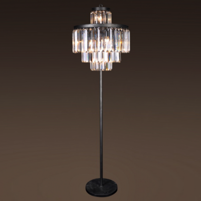 Торшер Odeon Clear Glass Floor Lamp 4 rings