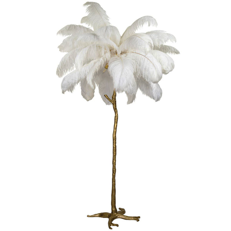 Торшер Белые страусиные перья Feather Lamp A MODERN GRAND TOUR