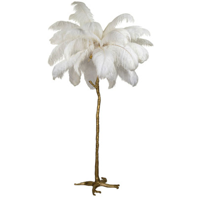 Торшер Белые страусиные перья Feather Lamp A MODERN GRAND TOUR