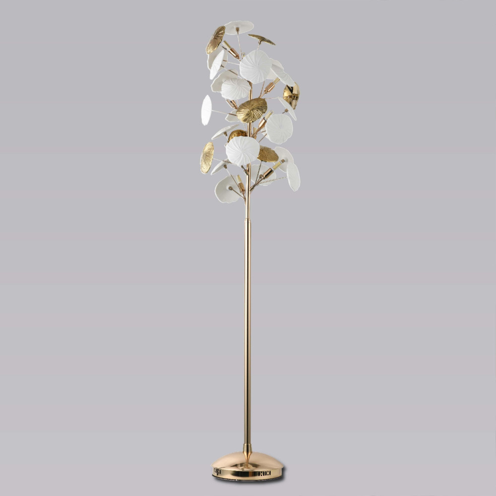 Торшер в виде белых и золотых цветов Bouquet of Light