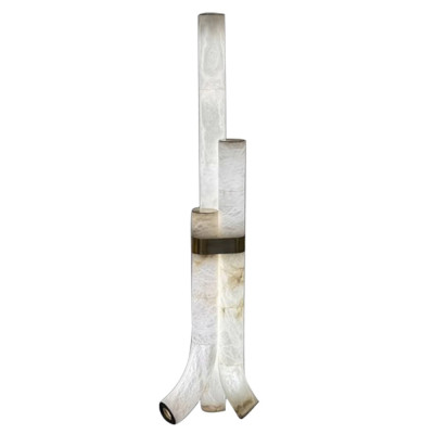 Торшер геометрический с тремя мраморными плафонами Marble Tripod