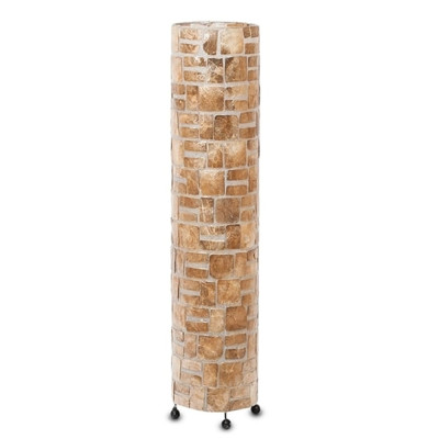 Торшер из перламутра на металлическом каркасе Indonesian Cylinder 2