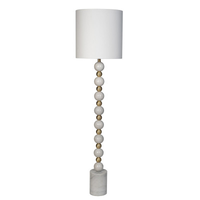 Торшер мраморный с белым абажуром Floor lamp Jewelry