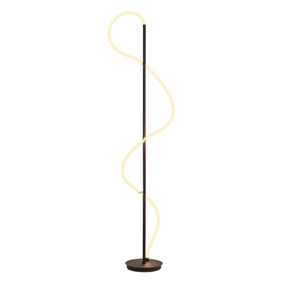 Торшер с изогнутым светодиодным элементом на металлическом основании Luke Lampco Tracer Lamp