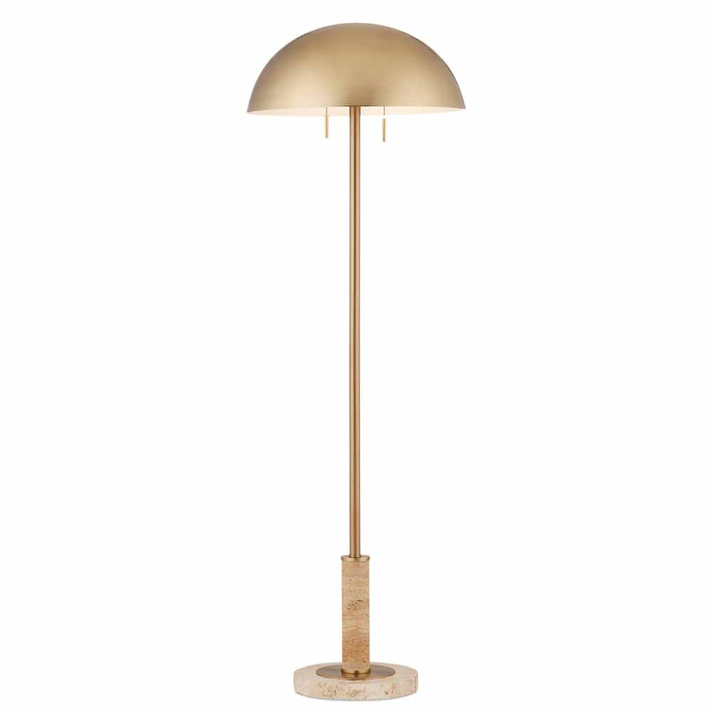 Торшер с куполообразным абажуром на каменном основании Riverside Floor Lamp