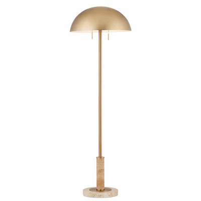 Торшер с куполообразным абажуром на каменном основании Riverside Floor Lamp