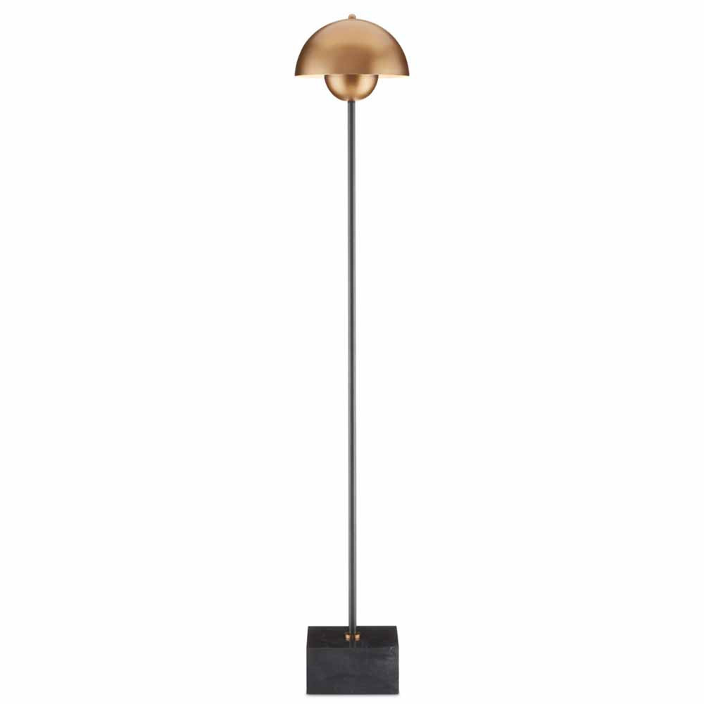 Торшер с куполообразным абажуром на чёрном мраморном основании Riverside Floor Lamp