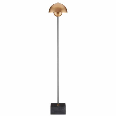 Торшер с куполообразным абажуром на чёрном мраморном основании Riverside Floor Lamp