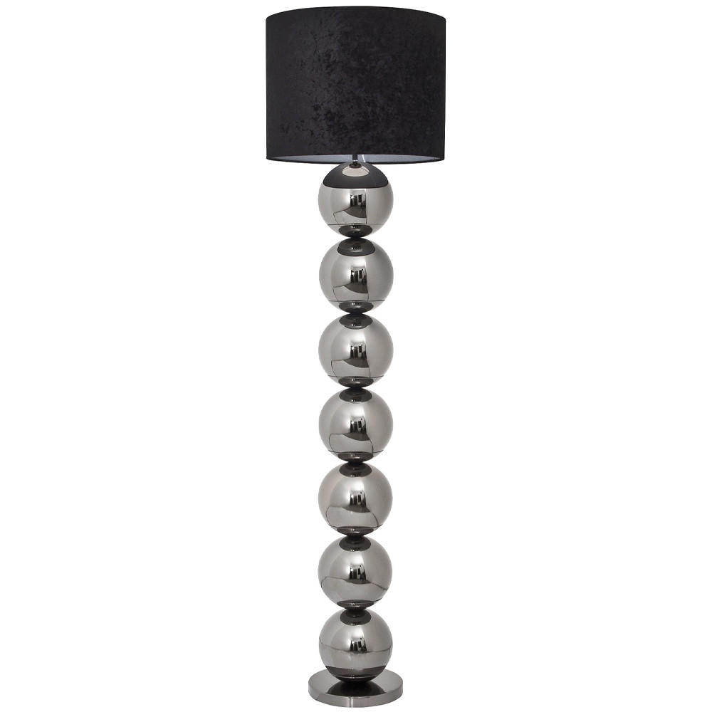 Торшер с основанием в виде металлических сфер Balance Floor Lamp Black