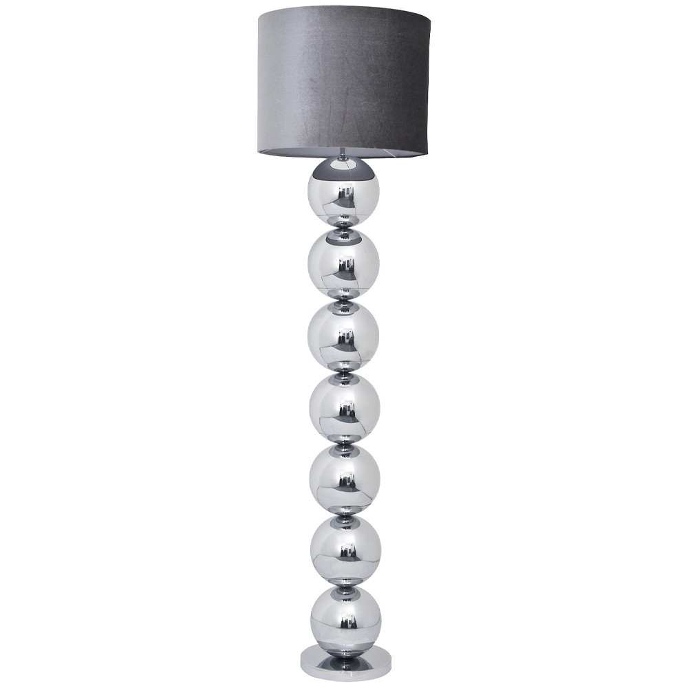 Торшер с основанием в виде металлических сфер Balance Floor Lamp Chrome