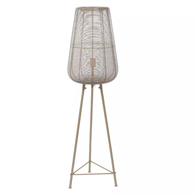 Торшер с плетеным металлическим плафоном Wicker Iron Lamp