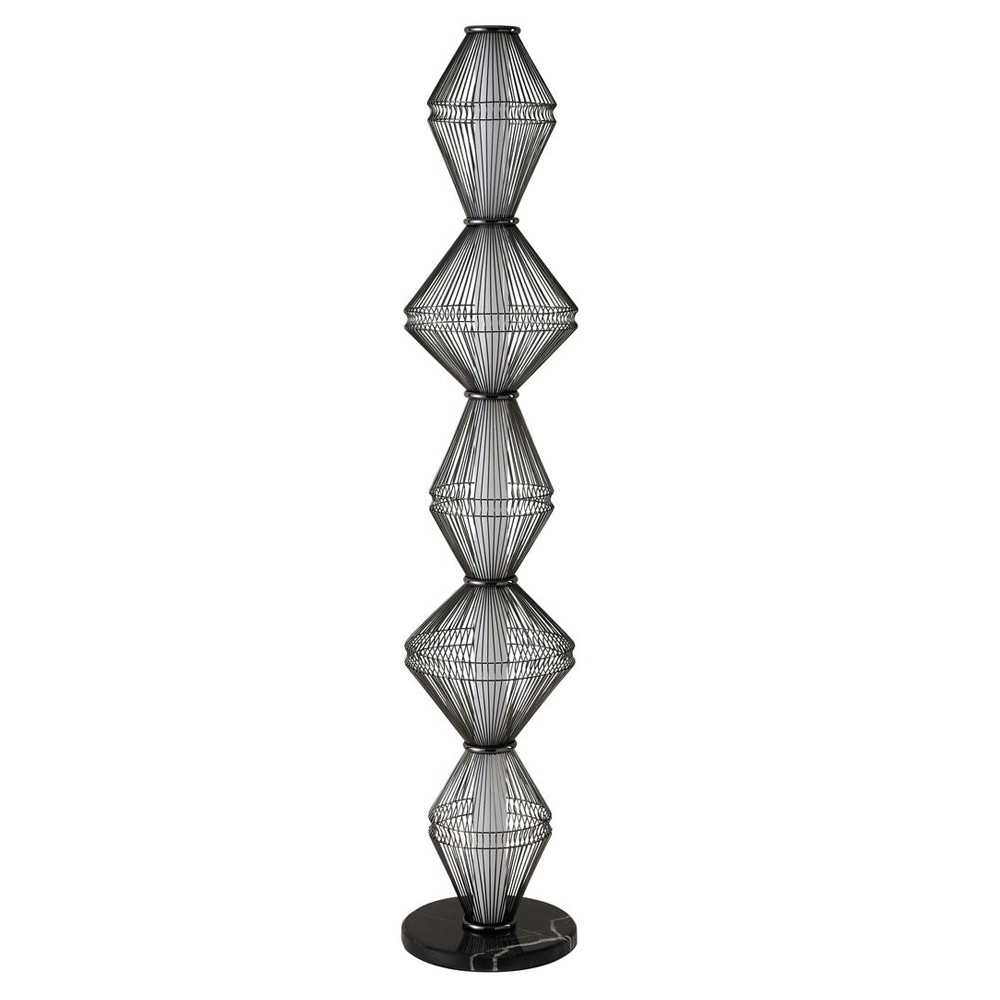 Торшер светодиодный с плетеным металлическим каркасом Metal Interweaving