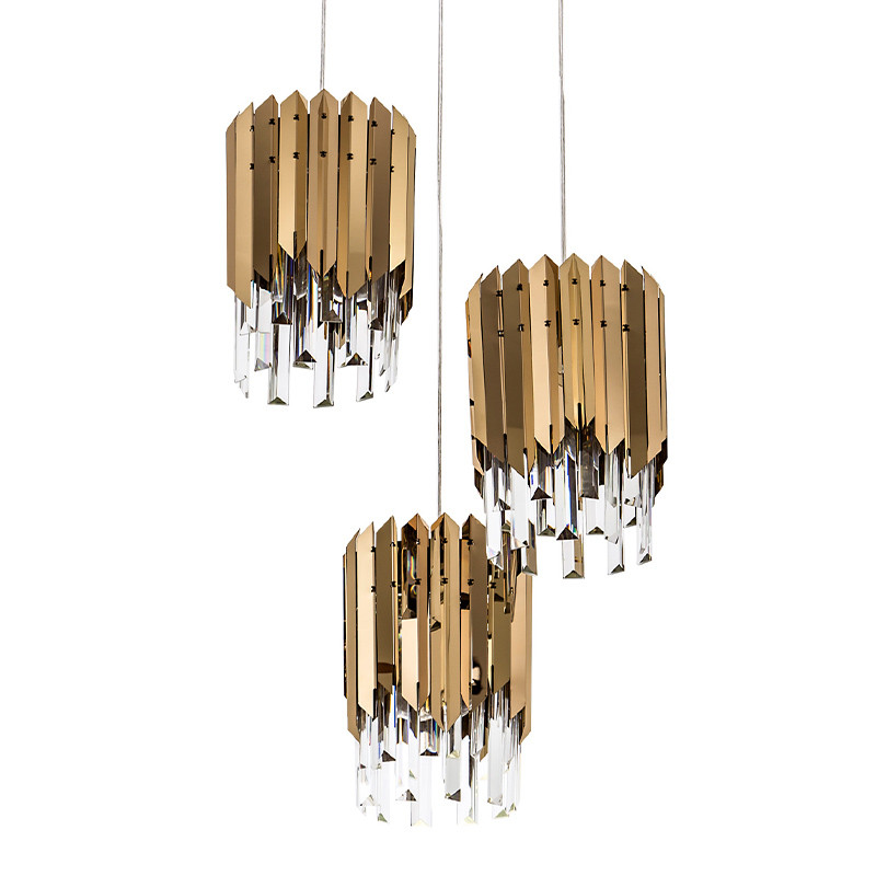 Тройной подвесной светильник Iroh Future на круглой планке