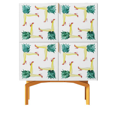 Тумба с рисунком Short Pina Colada Orange