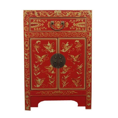 Тумба Chinese Painting Butterflies Red