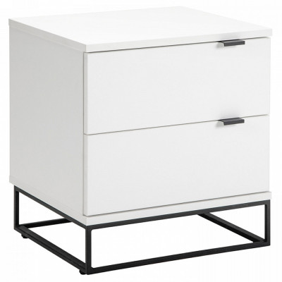 Тумба прикроватная белая с ящиками Strict Lines