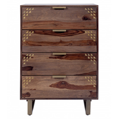 Тумба с выдвижными ящиками из массива дерева Шишам Indian Rosewood