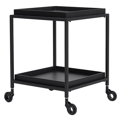 Тумба чёрная на колёсах Cabinet on Wheels
