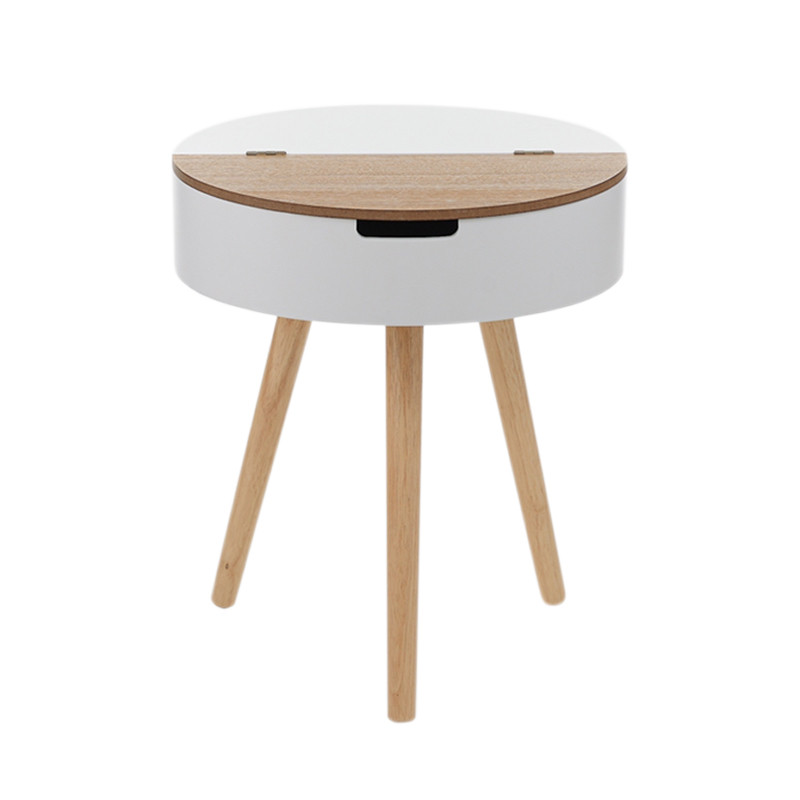 Тумбочка Stockholm White & Beige Bamboo