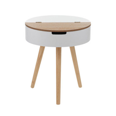 Тумбочка Stockholm White & Beige Bamboo